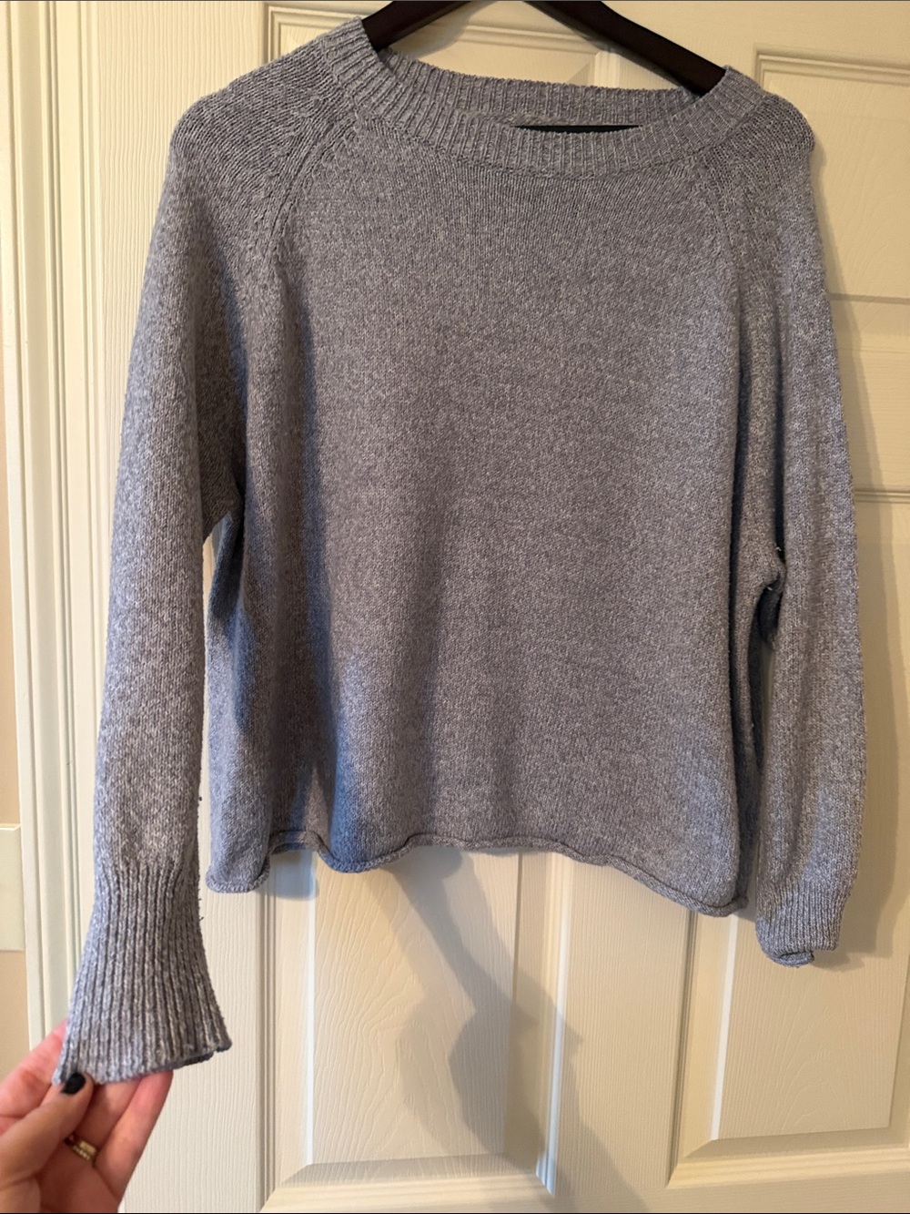 Light Gray Crewneck Sweater - Soft Knit Pullover